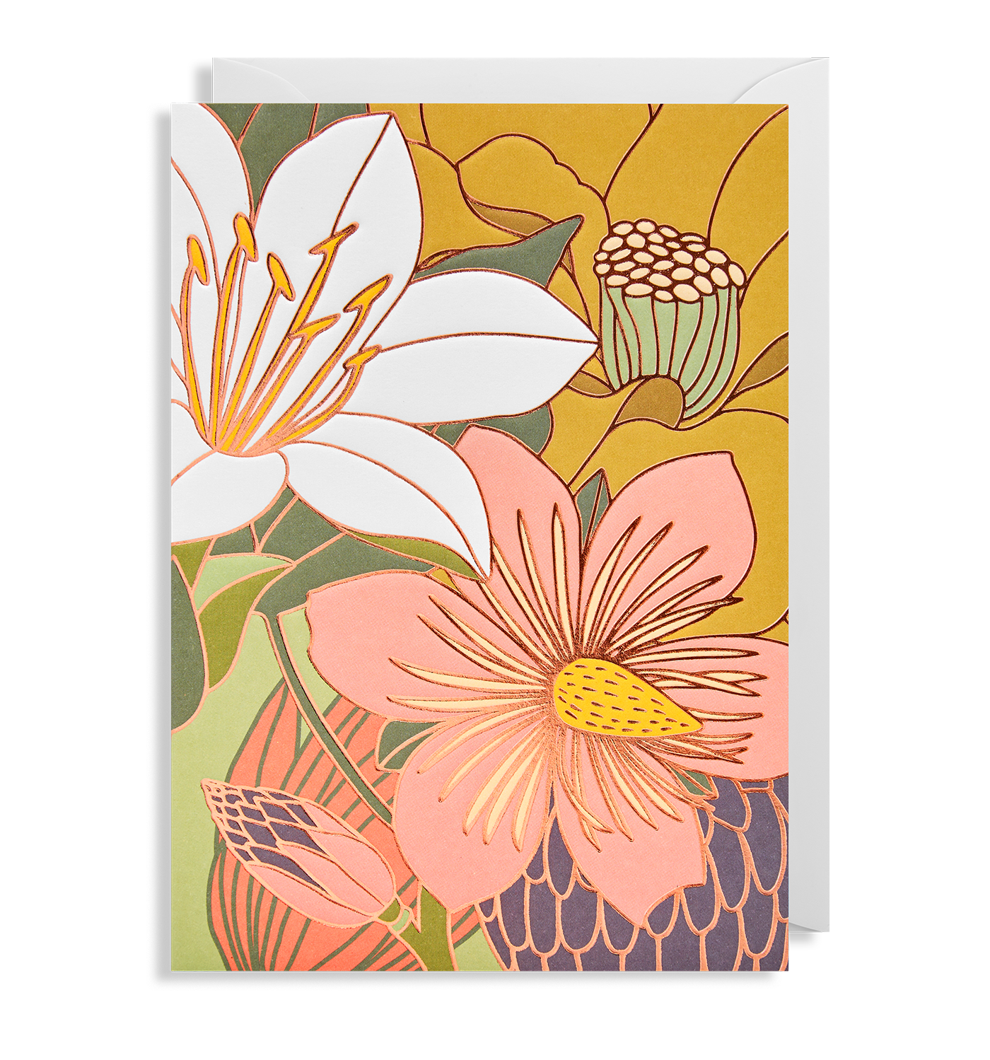 Floral blank card