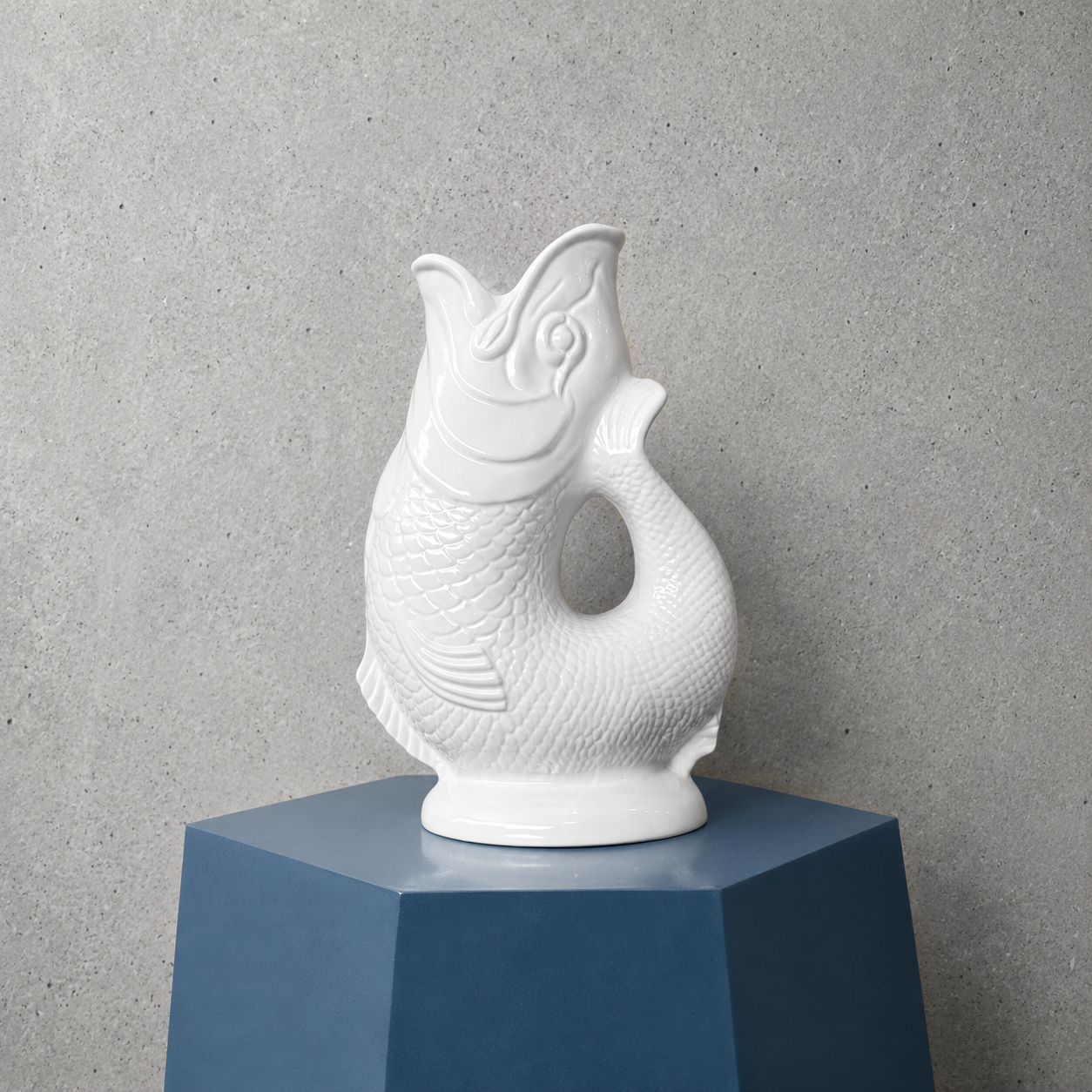 Wade Fish Jug - White