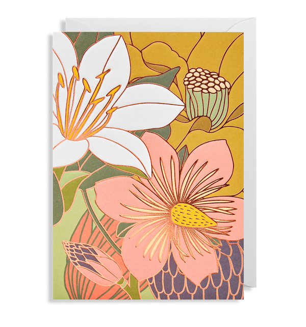 Floral blank card