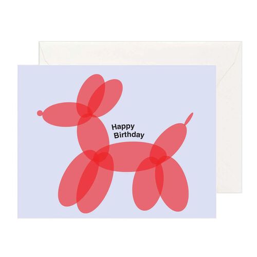 Balloon Dog Birthday Card