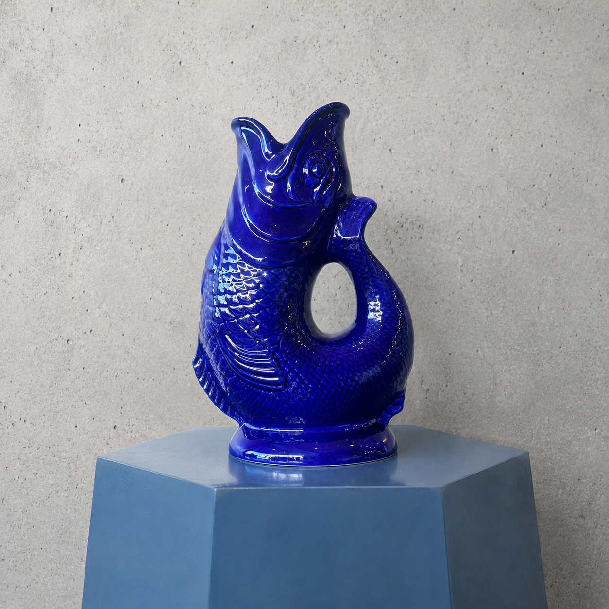 Wade Fish Jug - Cobalt Blue