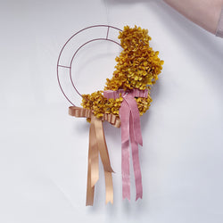 Everlasting Wreath - Mustard + Pink