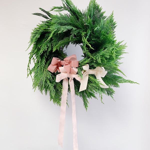 Pink Bow Wreath