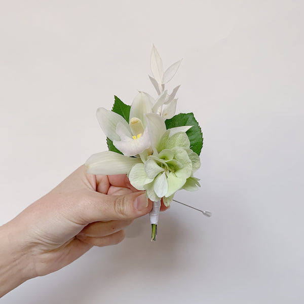 White Orchid Buttonhole