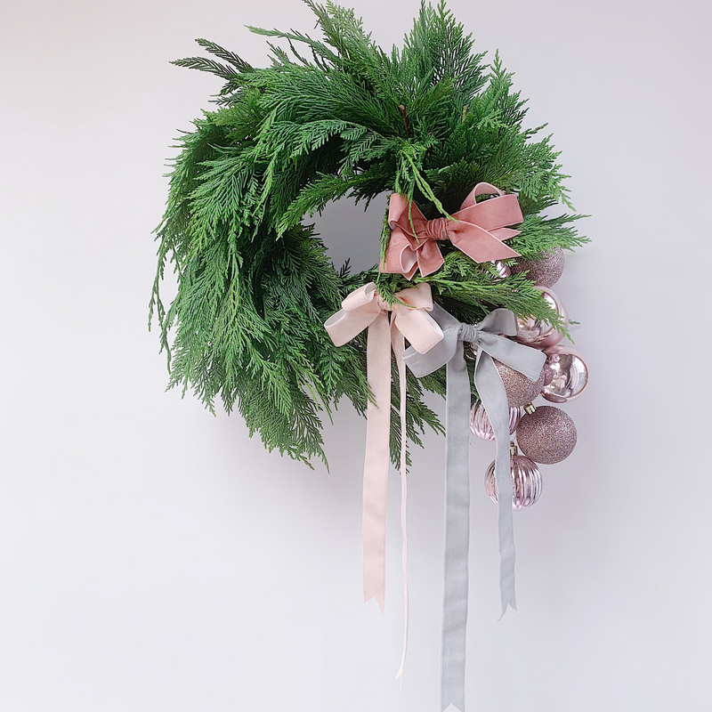 Bow + Bauble Wreath