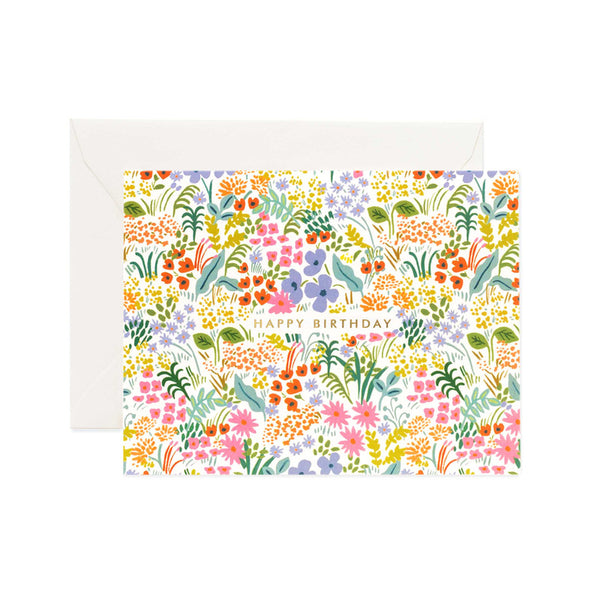 Pastel Floral Happy Birthday Card