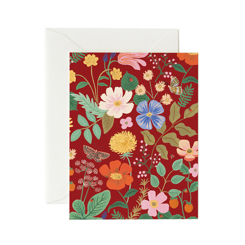 Red Floral Card