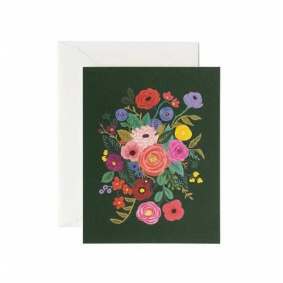 Deep Green Floral Card